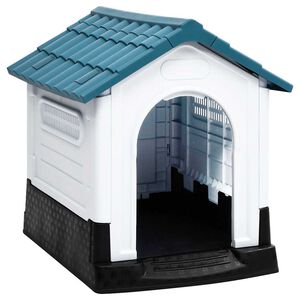 vidaXL Hundehus bl&aring; 57x68x66 cm polypropylen