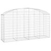 vidaXL Gabionkurv buet 200x50x100/120 cm galvanisert jern