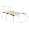 vidaXL Sengeramme hvit metall 90x200 cm