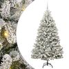 vidaXL Kunstig juletre 180 cm 300 LED-lys Varmhvit PVC og st&aring;l