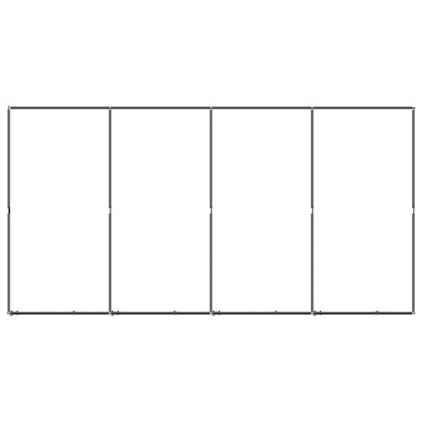 vidaXL Utend&oslash;rs hundeg&aring;rd st&aring;l 7,37 m&sup2;