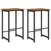 vidaXL Barstol 2 stk. Gammelt tre 40 x 32 x 74 cm Konstruert tre
