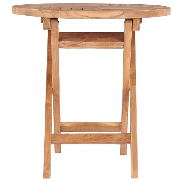 vidaXL Sammenleggbart hagebord 45 cm heltre teak
