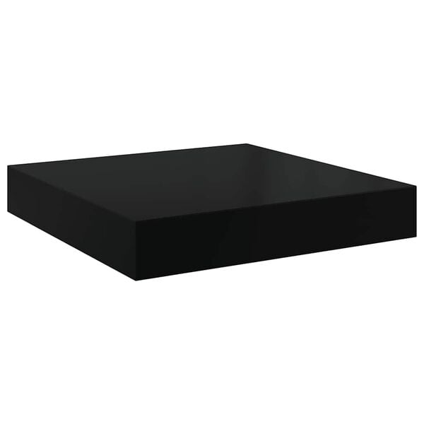 vidaXL Flytende vegghylle h&oslash;yglans svart 23x23,5x3,8 cm MDF