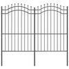vidaXL Hage Hegning Grå 240 x 215 cm Pulverlakkert stål