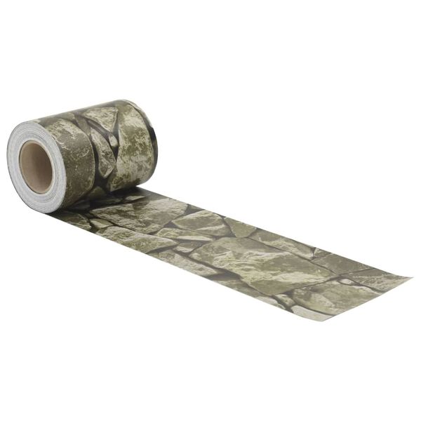 vidaXL Hageskjermer 2 stk med grovt steinutseende grå 35x0,19 m PVC