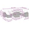 vidaXL Hagesofaer med puter 11 deler svart polyrotting akasie