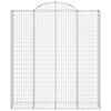 vidaXL Gabionkurver buede 20 stk 200x50x220/240 cm galvanisert jern