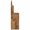 vidaXL Sminkebord med speil gammelt tre 96x39x142 cm