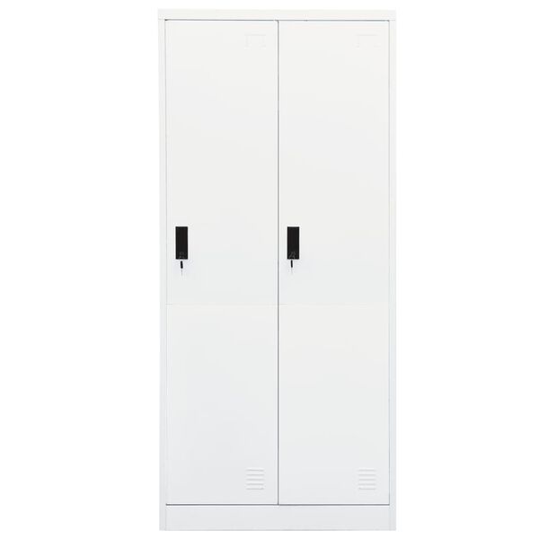 vidaXL Garderobe hvit 80x50x180 cm st&aring;l