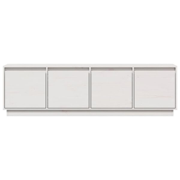 vidaXL TV-benk hvit 156x37x45 cm heltre furu