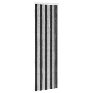 vidaXL Insektgardin Chenille Gr&aring; og svart 56 x 185 cm 100% PP