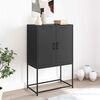vidaXL Highboard svart 68,5x38,5x107 cm st&aring;l
