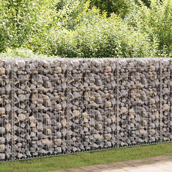 vidaXL Gabion galvanisert stål 630x30x100 cm
