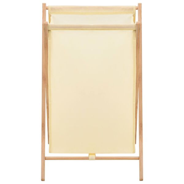 vidaXL Skittentøyskurv sedertre og stoff beige 42x41x64 cm