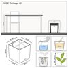 LECHUZA Plantekasse CUBE Cottage 40 ALL-IN-ONE mokka