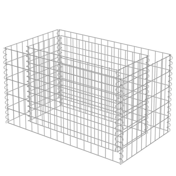 vidaXL Gabion h&oslash;ybed galvanisert st&aring;l 90x50x50 cm