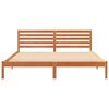 vidaXL Sengestamme med hodegjerde Vokset Brun 180 x 200 cm Massiv furu