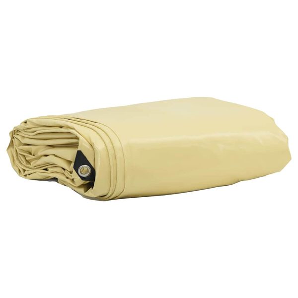 vidaXL Presenning 650g / m² Beige 3 x 5 m Lerret med PVC-belegg