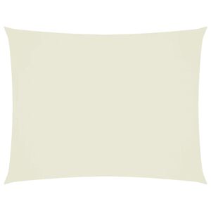 vidaXL Solseil oxfordstoff rektangul&aelig;r 3x6 m kremhvit