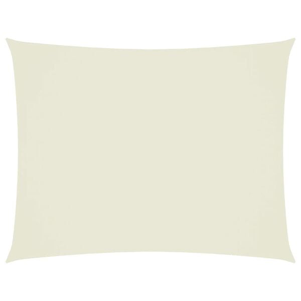 vidaXL Solseil oxfordstoff rektangul&aelig;r 3x6 m kremhvit