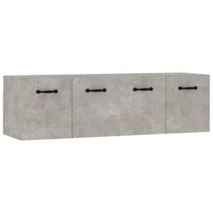 vidaXL Veggskap 2 stk betonggr&aring; 80x35x36,5 cm konstruert tre