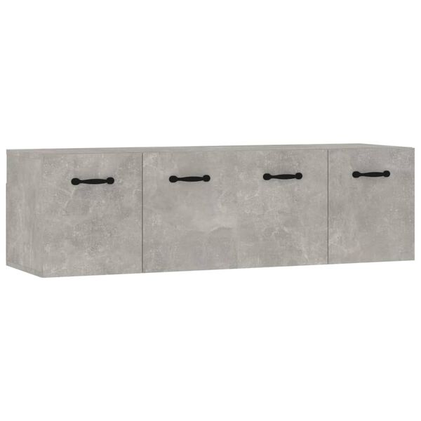 vidaXL Veggskap 2 stk betonggr&aring; 80x35x36,5 cm konstruert tre