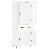 vidaXL Highboard hvit 69,5x34x180 cm konstruert tre