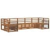 vidaXL Sofasett 7 pcs Naturlig Solid akasietre