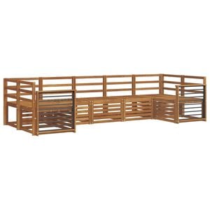 vidaXL Seksjonssofa Sett 7 pcs Naturlig