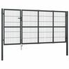 vidaXL Hageport med stolper st&aring;l 350x120 cm antrasitt