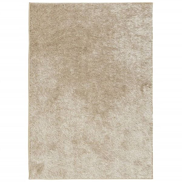 vidaXL Teppe ISTAN med lang luv skinnende utseende beige 160x230 cm