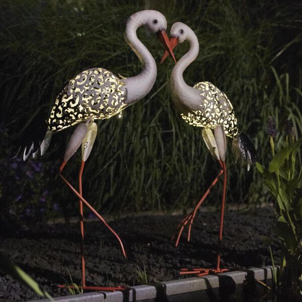 Luxform Soldrevet LED-hagelampe Stork flerfarget 30112