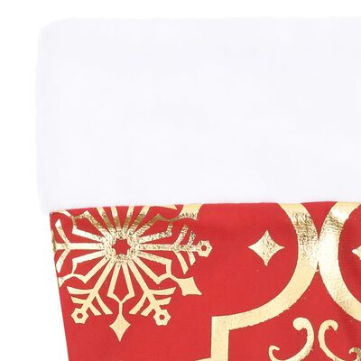vidaXL Luksus juletreskjørt med sokk rød 90 cm stoff
