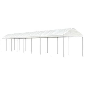 vidaXL Paviljong med tak hvit 17,84x2,28x2,69 m polyetylen