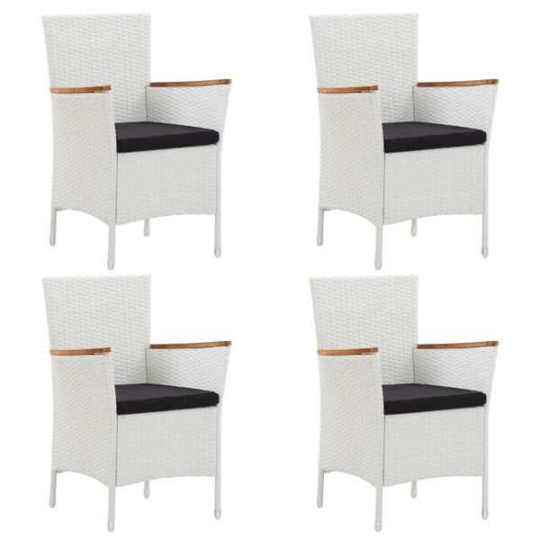 vidaXL Utend&oslash;rs spisestue 5 deler hvit