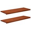 vidaXL Vinduplanker 2 stk. Brun 110 x 40 x 2 cm Massiv b&oslash;ketre