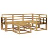 vidaXL Utend&oslash;rs sofa-sett 5 pcs Hvit 59 x 59 x 37 cm Solid akasietre