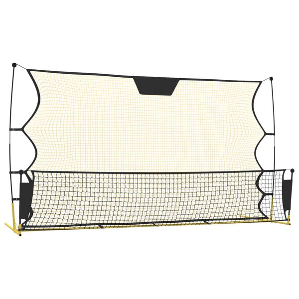 vidaXL Football stoppnett svart og gul 183x85x120 cm polyester