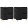 vidaXL Skap 2 pcs Svart Eik 60 x 35 x 70 cm Konstruert tre