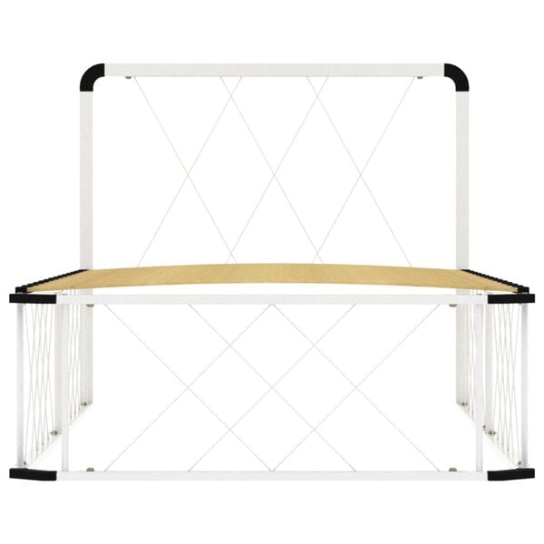 vidaXL Sengeramme hvit metall 100x200 cm