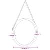 vidaXL Veggspeil med stropp s&oslash;lv &Oslash; 55 cm