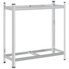 vidaXL Dekkhylle 2 lag s&oslash;lv 110x40x109 cm st&aring;l