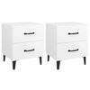 vidaXL Nattbord 2 stk hvit 40x35x47,5 cm