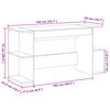 vidaXL Skrivebord sonoma eik 140x50x75 cm konstruert tre