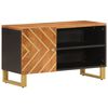 vidaXL TV-benk brun og svart 80x31,5x46 cm heltre mango