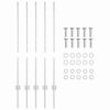 vidaXL Gjerdep&aring;le 5 pcs s&oslash;lv 100 cm St&aring;l