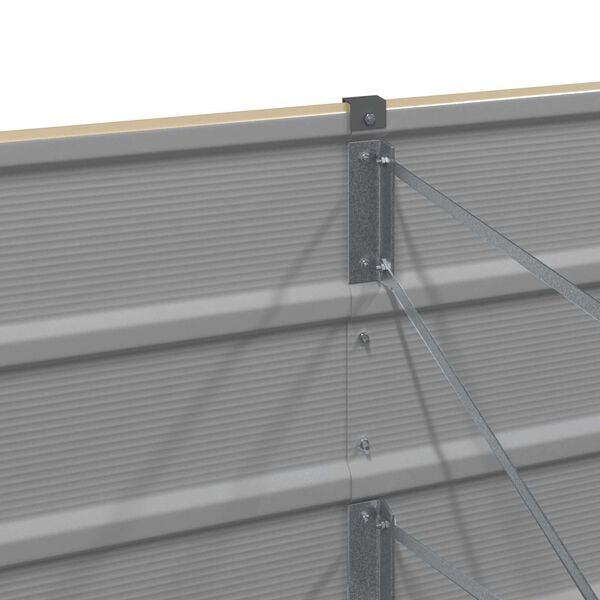 vidaXL Plantekassed Elfenben 480 x 50 x 45 cm Galvanisert St&aring;l