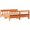 vidaXL Sengeramme uten madrass voksbrun 180x200 cm heltre furu