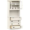 vidaXL Highboard VIGO hvit 80x40x176 cm heltre furu